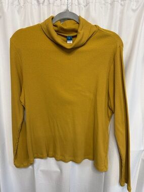 Old Navy Mustard Ribbed Cowl Neck Sweater - Women's